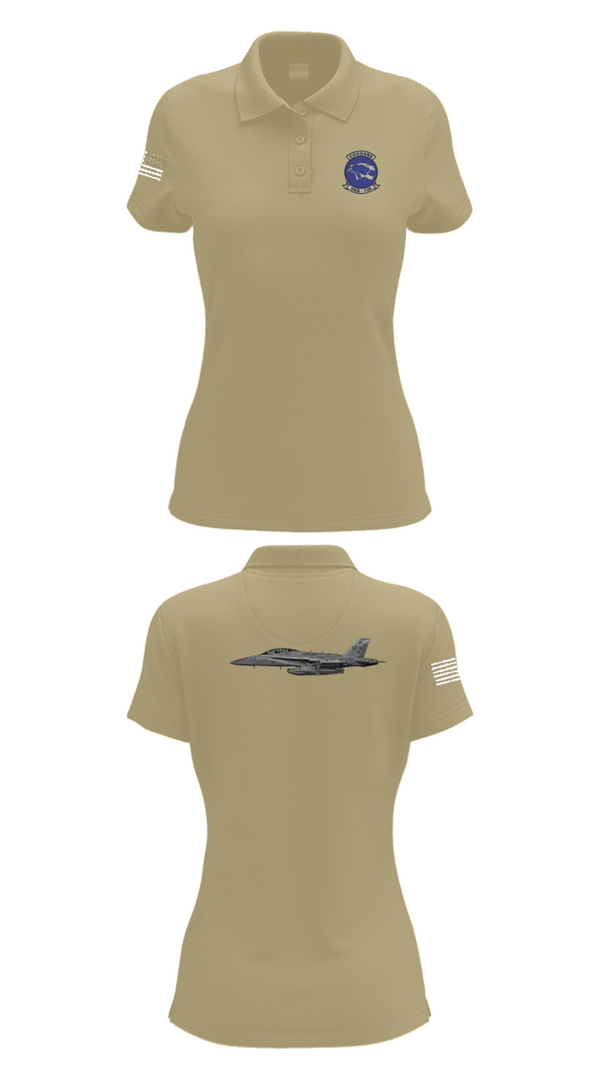 Women's Short Sleeve Performance Polo, VAQ-139 Cougars, Navy, Teamtime, Team time, sublimation, custom sports apparel, team uniforms, spirit wear, spiritwear, sports uniforms, custom shirts, team store, custom team store, fundraiser sports, apparel fundraiser