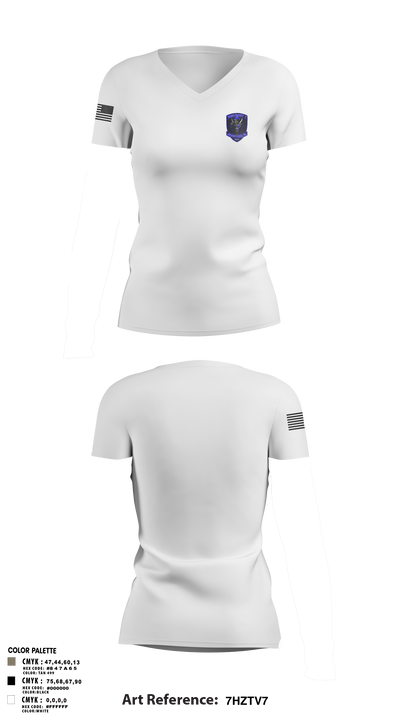 DISTRICT 1 SECTOR 3 60497467 Women's Short Sleeve V-neck Shirt - 2