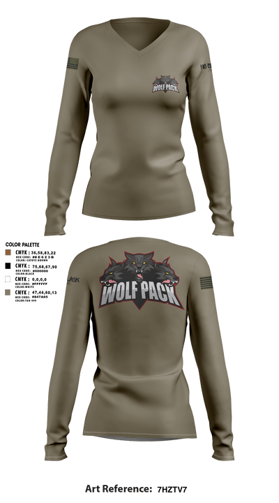 501st BSB 21749910 Women's Long Sleeve V-neck Shirt - 4