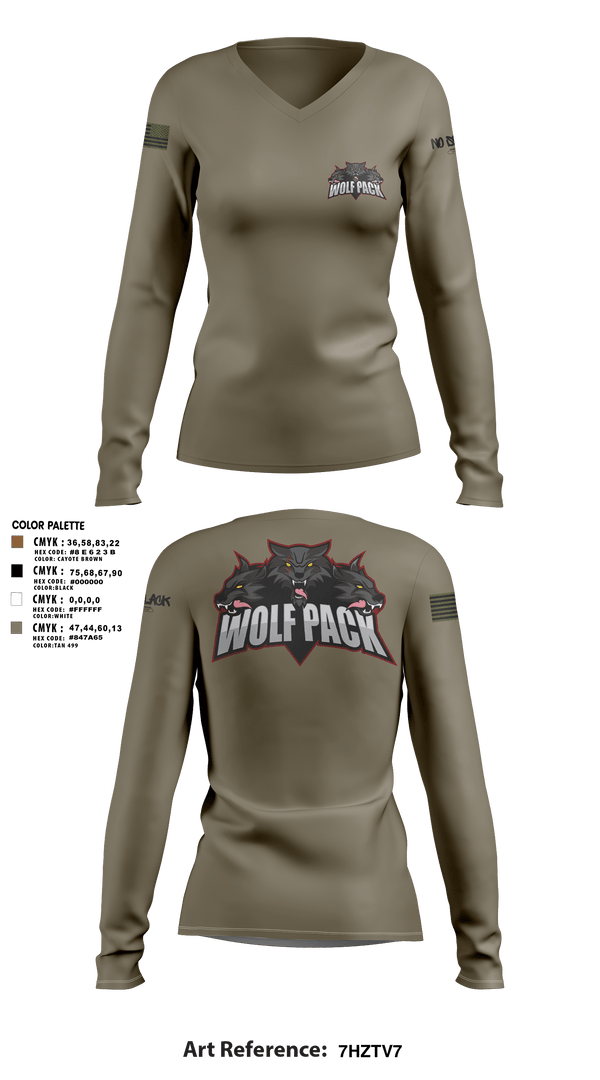 Women's Long Sleeve Vneck Shirt, 501st BSB, Army, Teamtime, Team time, sublimation, custom sports apparel, team uniforms, spirit wear, spiritwear, sports uniforms, custom shirts, team store, custom team store, fundraiser sports, apparel fundraiser