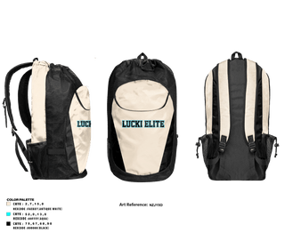 Gear Bag, Lucki Elite, Men's Basketball, Teamtime, Team time, sublimation, custom sports apparel, team uniforms, spirit wear, spiritwear, sports uniforms, custom shirts, team store, custom team store, fundraiser sports, apparel fundraiser