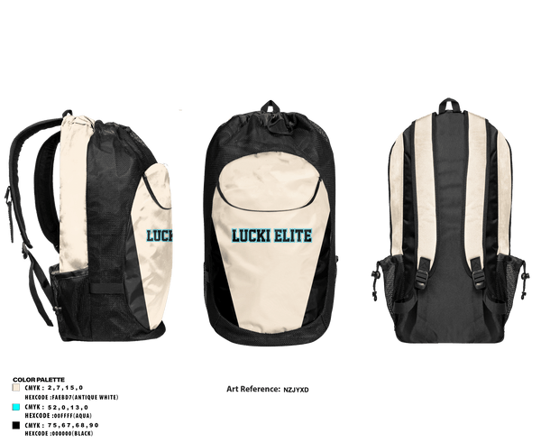 Gear Bag, Lucki Elite, Men's Basketball, Teamtime, Team time, sublimation, custom sports apparel, team uniforms, spirit wear, spiritwear, sports uniforms, custom shirts, team store, custom team store, fundraiser sports, apparel fundraiser