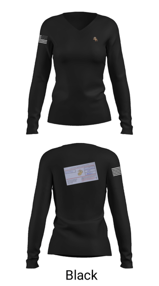 Women's Long Sleeve Vneck Shirt, 1/4, Marines, Teamtime, Team time, sublimation, custom sports apparel, team uniforms, spirit wear, spiritwear, sports uniforms, custom shirts, team store, custom team store, fundraiser sports, apparel fundraiser