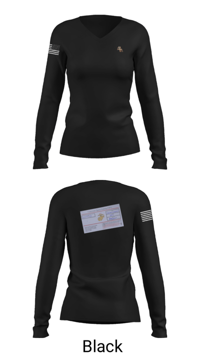 1/4 5379335 Women's Long Sleeve V-neck Shirt - 37