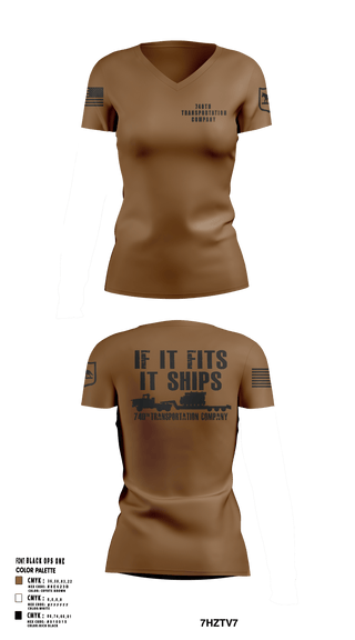 Women's Short Sleeve Vneck Shirt, 740TH TRANSPORTATION COMPANY, National Guard, Teamtime, Team time, sublimation, custom sports apparel, team uniforms, spirit wear, spiritwear, sports uniforms, custom shirts, team store, custom team store, fundraiser sports, apparel fundraiser