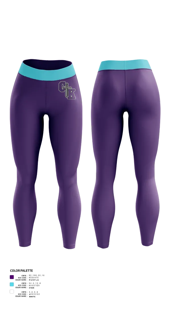 Womens Leggings, Columbia Knights Football, , Teamtime, Team time, sublimation, custom sports apparel, team uniforms, spirit wear, spiritwear, sports uniforms, custom shirts, team store, custom team store, fundraiser sports, apparel fundraiser