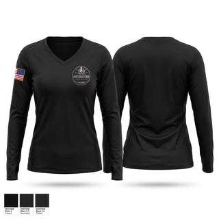 Womens Long Sleeve Vneck Shirt, SAC Police Instructor, Police, Teamtime, Team time, sublimation, custom sports apparel, team uniforms, spirit wear, spiritwear, sports uniforms, custom shirts, team store, custom team store, fundraiser sports, apparel fundraiser