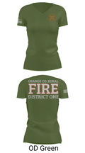 Orange County Rural District 1 Fire Department 66539276 Women's Short Sleeve V-neck Shirt - 48