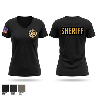 Womens Short Sleeve Vneck Shirt, Spalding County Sheriff’s Office, Police, Teamtime, Team time, sublimation, custom sports apparel, team uniforms, spirit wear, spiritwear, sports uniforms, custom shirts, team store, custom team store, fundraiser sports, apparel fundraiser