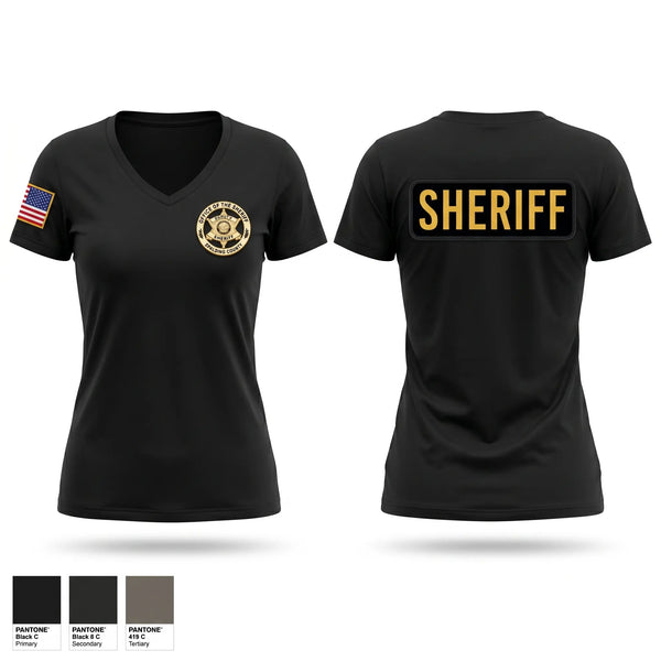 Womens Short Sleeve Vneck Shirt, Spalding County Sheriff’s Office, Police, Teamtime, Team time, sublimation, custom sports apparel, team uniforms, spirit wear, spiritwear, sports uniforms, custom shirts, team store, custom team store, fundraiser sports, apparel fundraiser