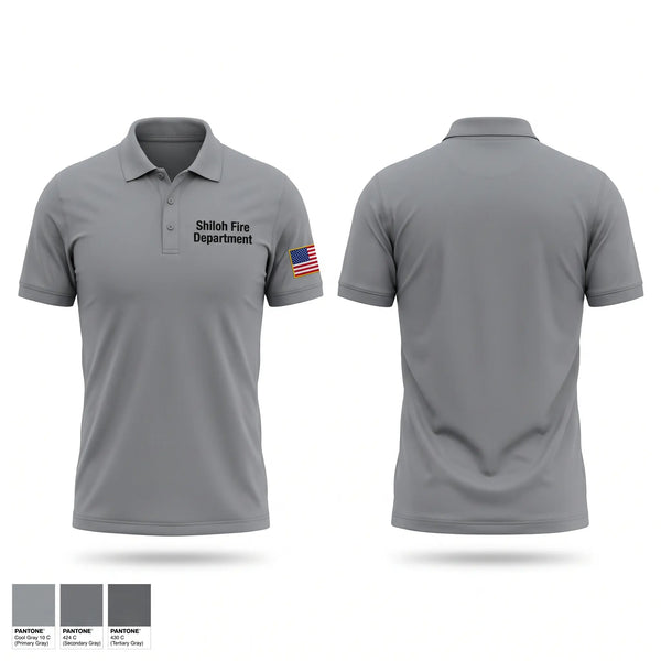 Short Sleeve Performance Polo, Shiloh Fire Department, Fire Department, Teamtime, Team time, sublimation, custom sports apparel, team uniforms, spirit wear, spiritwear, sports uniforms, custom shirts, team store, custom team store, fundraiser sports, apparel fundraiser