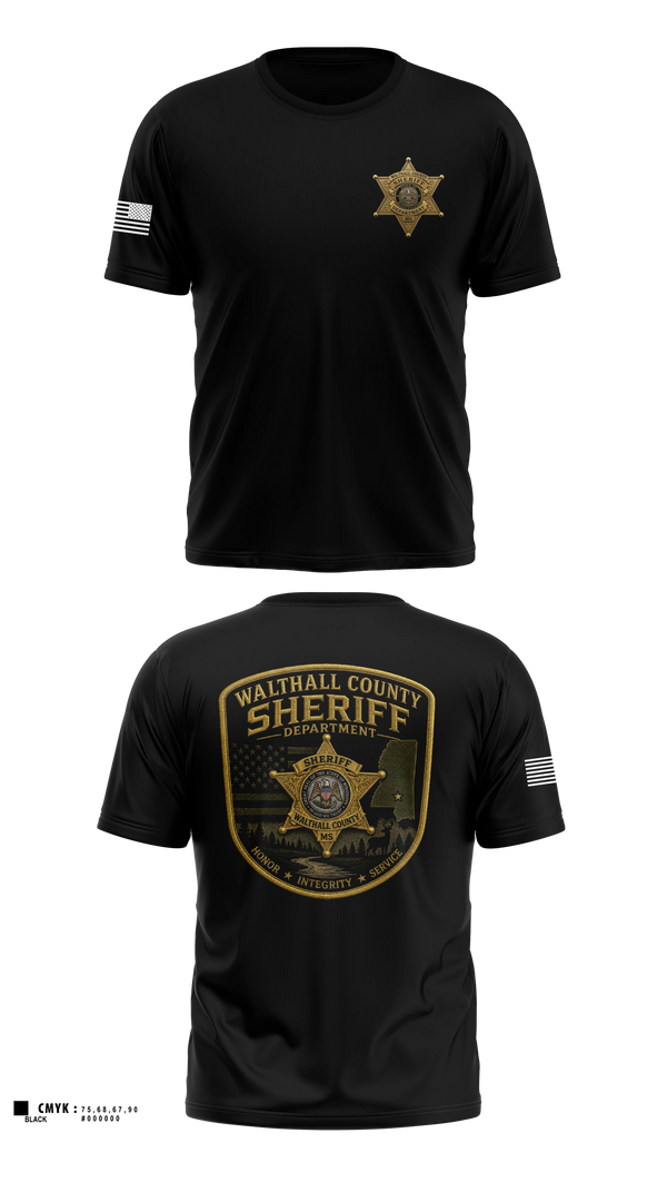 Walthall county sheriff’s department 25525226 Old School Cotton Feel Shirt - 3 (1)