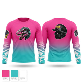 Long Sleeve Performance Shirt, PyroRaptors, Baseball, Teamtime, Team time, sublimation, custom sports apparel, team uniforms, spirit wear, spiritwear, sports uniforms, custom shirts, team store, custom team store, fundraiser sports, apparel fundraiser