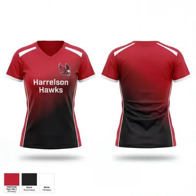 Harrelson Hawks 86488131 Women's Short Sleeve V-neck Shirt - 1