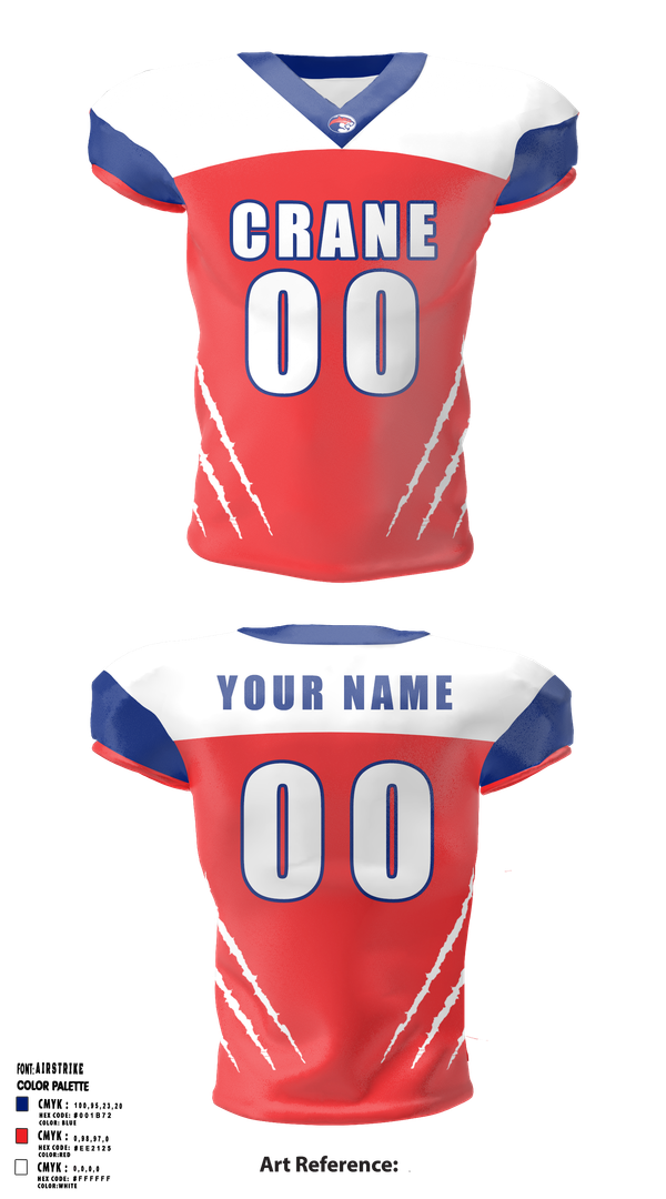 Football Jersey, Crane Medical Preparatory High School Football, , Teamtime, Team time, sublimation, custom sports apparel, team uniforms, spirit wear, spiritwear, sports uniforms, custom shirts, team store, custom team store, fundraiser sports, apparel fundraiser
