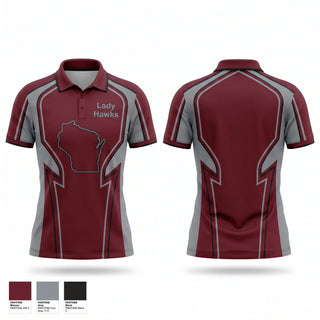 Short Sleeve Performance Polo, Lady Hawks, Softball, Teamtime, Team time, sublimation, custom sports apparel, team uniforms, spirit wear, spiritwear, sports uniforms, custom shirts, team store, custom team store, fundraiser sports, apparel fundraiser