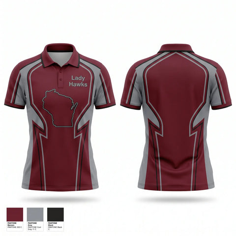 Short Sleeve Performance Polo, Lady Hawks, Softball, Teamtime, Team time, sublimation, custom sports apparel, team uniforms, spirit wear, spiritwear, sports uniforms, custom shirts, team store, custom team store, fundraiser sports, apparel fundraiser