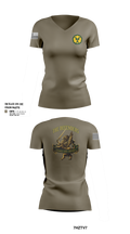 HHC 535th Military Police Battalion Women's Short Sleeve V-neck Shirt - 100