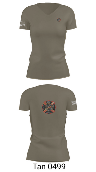 Womens Short Sleeve Vneck Shirt, Flint city VFD, Fire Department, Teamtime, Team time, sublimation, custom sports apparel, team uniforms, spirit wear, spiritwear, sports uniforms, custom shirts, team store, custom team store, fundraiser sports, apparel fundraiser
