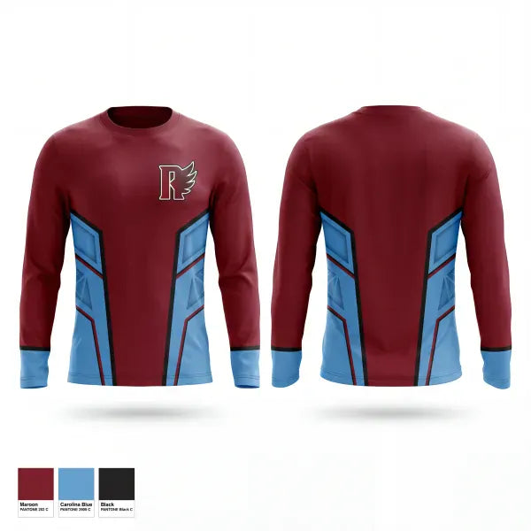 Long Sleeve Performance Shirt, Raleigh Blackhawks, Baseball, Teamtime, Team time, sublimation, custom sports apparel, team uniforms, spirit wear, spiritwear, sports uniforms, custom shirts, team store, custom team store, fundraiser sports, apparel fundraiser