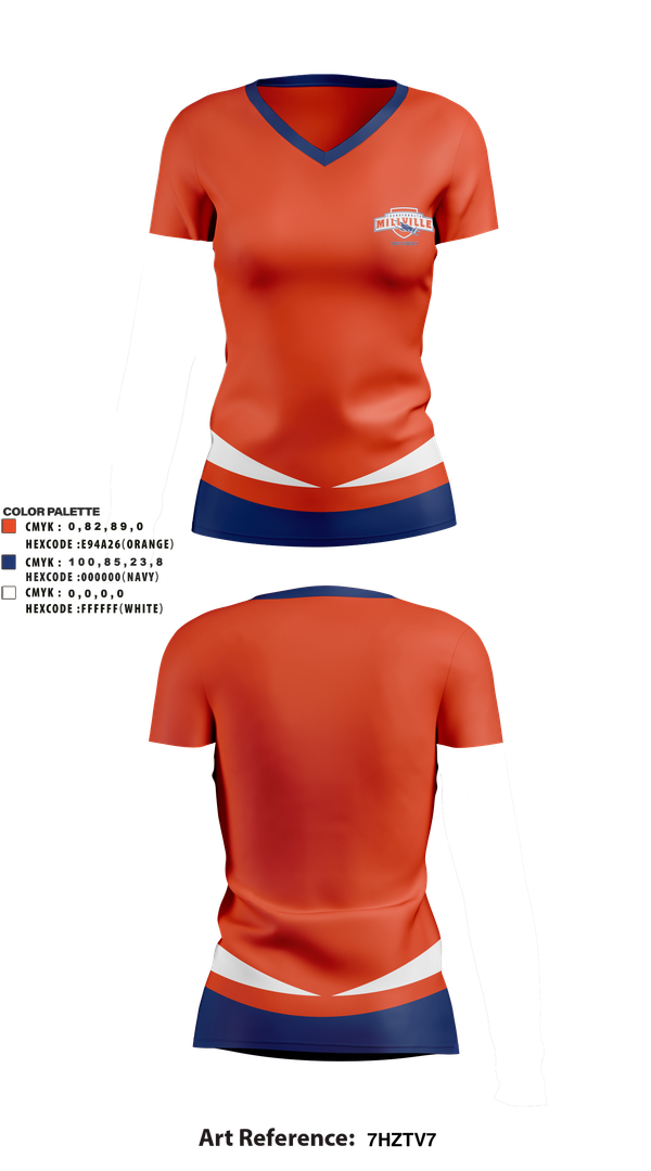Womens Short Sleeve Vneck Shirt, Millville Thunderbolts Field Hockey, Field Hockey, Teamtime, Team time, sublimation, custom sports apparel, team uniforms, spirit wear, spiritwear, sports uniforms, custom shirts, team store, custom team store, fundraiser sports, apparel fundraiser