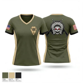 Womens Short Sleeve Vneck Shirt, Osceola County SWAT, Police, Teamtime, Team time, sublimation, custom sports apparel, team uniforms, spirit wear, spiritwear, sports uniforms, custom shirts, team store, custom team store, fundraiser sports, apparel fundraiser