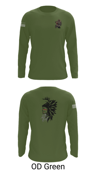 101st airborne 1-327 35416174 Long Sleeve Performance Shirt 46