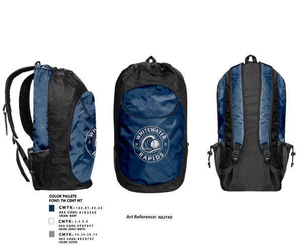 Gear Bag, Whitewater Rapids, Baseball, Teamtime, Team time, sublimation, custom sports apparel, team uniforms, spirit wear, spiritwear, sports uniforms, custom shirts, team store, custom team store, fundraiser sports, apparel fundraiser