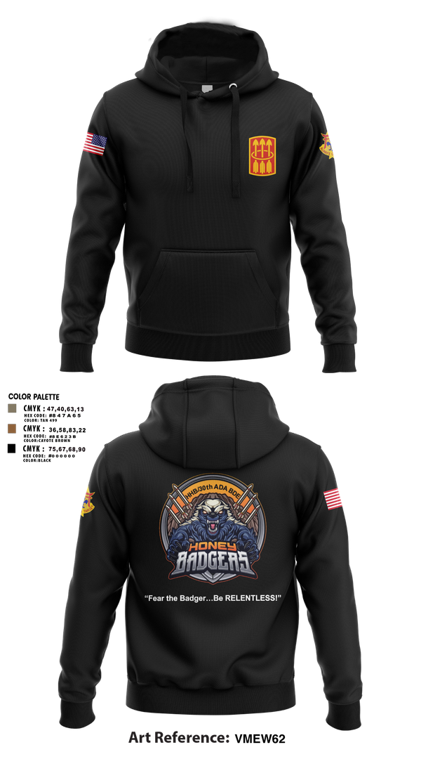 Hoodie, Honey Badgers / 30X, Army, Teamtime, Team time, sublimation, custom sports apparel, team uniforms, spirit wear, spiritwear, sports uniforms, custom shirts, team store, custom team store, fundraiser sports, apparel fundraiser