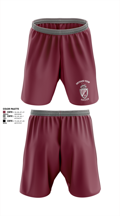 Orchard View High School Mens Soccer Shorts - 1