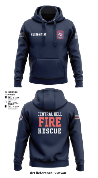 Hoodie, Central Bell County Fire Rescue, Fire Department, Teamtime, Team time, sublimation, custom sports apparel, team uniforms, spirit wear, spiritwear, sports uniforms, custom shirts, team store, custom team store, fundraiser sports, apparel fundraiser