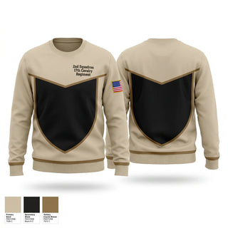 Crew Neck Sweatshirt, 2nd Squadron 17th Cavalry Regiment, Army, Teamtime, Team time, sublimation, custom sports apparel, team uniforms, spirit wear, spiritwear, sports uniforms, custom shirts, team store, custom team store, fundraiser sports, apparel fundraiser