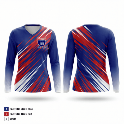 California District 66 Little League 66206292 Women's Long Sleeve V-neck Shirt - 1