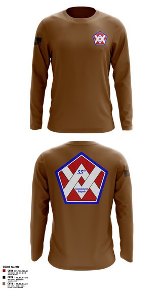 Long Sleeve Performance Shirt, 55th Sustainment Brigade, , Teamtime, Team time, sublimation, custom sports apparel, team uniforms, spirit wear, spiritwear, sports uniforms, custom shirts, team store, custom team store, fundraiser sports, apparel fundraiser