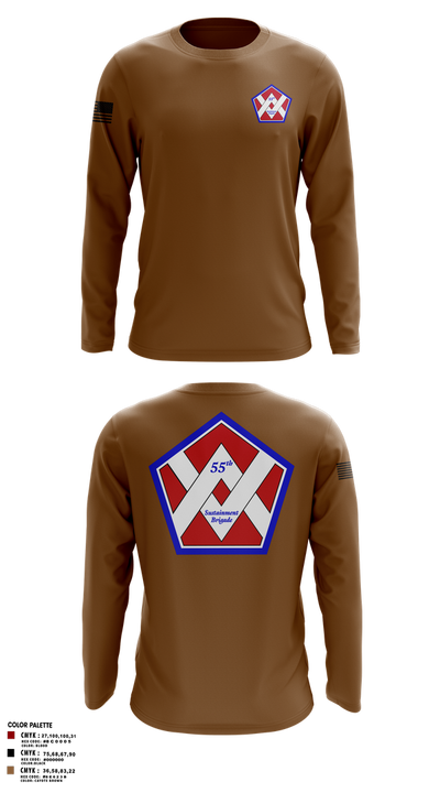 55th Sustainment Brigade 67361333 Long Sleeve Performance Shirt 2