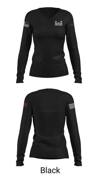 Womens Long Sleeve Vneck Shirt, A co 229th Heavy, , Teamtime, Team time, sublimation, custom sports apparel, team uniforms, spirit wear, spiritwear, sports uniforms, custom shirts, team store, custom team store, fundraiser sports, apparel fundraiser