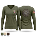 Fort Peck Tribal Fish & Game Women's Long Sleeve V-neck Shirt - 1