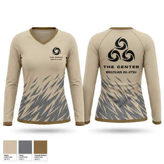 Womens Long Sleeve Vneck Shirt, The Center Brazilian Jiu-Jitsu, , Teamtime, Team time, sublimation, custom sports apparel, team uniforms, spirit wear, spiritwear, sports uniforms, custom shirts, team store, custom team store, fundraiser sports, apparel fundraiser