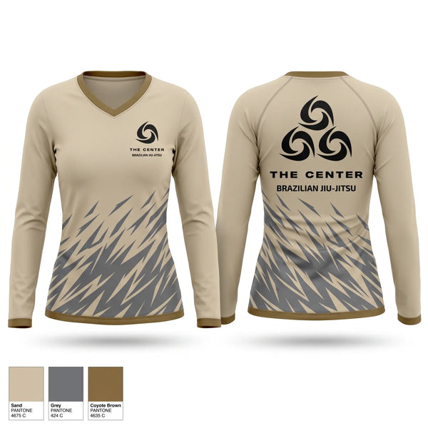 Womens Long Sleeve Vneck Shirt, The Center Brazilian Jiu-Jitsu, , Teamtime, Team time, sublimation, custom sports apparel, team uniforms, spirit wear, spiritwear, sports uniforms, custom shirts, team store, custom team store, fundraiser sports, apparel fundraiser