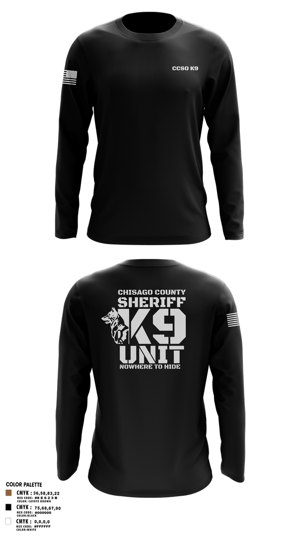 Long Sleeve Performance Shirt, Chisago County K9 Unit, , Teamtime, Team time, sublimation, custom sports apparel, team uniforms, spirit wear, spiritwear, sports uniforms, custom shirts, team store, custom team store, fundraiser sports, apparel fundraiser