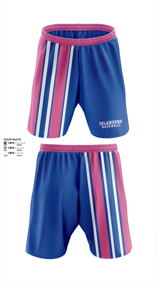Athletic Shorts With Pockets, Islanders, Baseball, Teamtime, Team time, sublimation, custom sports apparel, team uniforms, spirit wear, spiritwear, sports uniforms, custom shirts, team store, custom team store, fundraiser sports, apparel fundraiser