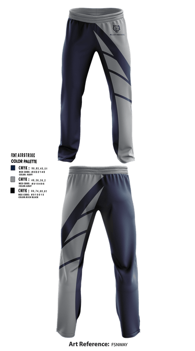 Mel Ott Panthers 8799044 Sweatpants - 1