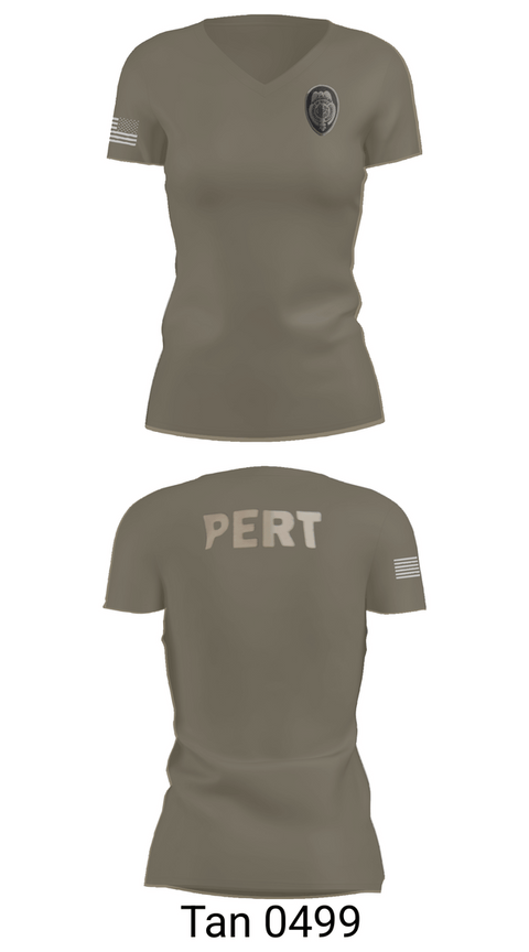 Womens Short Sleeve Vneck Shirt, Prison Emergency Response Team, Police, Teamtime, Team time, sublimation, custom sports apparel, team uniforms, spirit wear, spiritwear, sports uniforms, custom shirts, team store, custom team store, fundraiser sports, apparel fundraiser