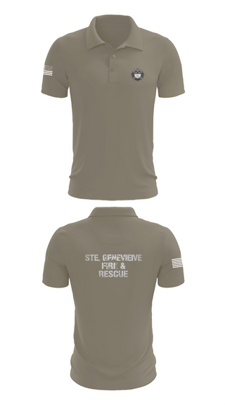 Short Sleeve Performance Polo, Ste. Genevieve Fire Protection District, Fire Department, Teamtime, Team time, sublimation, custom sports apparel, team uniforms, spirit wear, spiritwear, sports uniforms, custom shirts, team store, custom team store, fundraiser sports, apparel fundraiser
