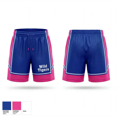 Wild Tigers 43409709 Mens Reversible Basketball Shorts - 1