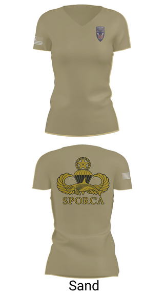 Womens Short Sleeve Vneck Shirt, HHC, 725th BSB, 2/11 ABN, , Teamtime, Team time, sublimation, custom sports apparel, team uniforms, spirit wear, spiritwear, sports uniforms, custom shirts, team store, custom team store, fundraiser sports, apparel fundraiser