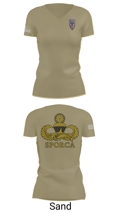 HHC, 725th BSB, 2/11 ABN 60450705 Women's Short Sleeve V-neck Shirt - 88