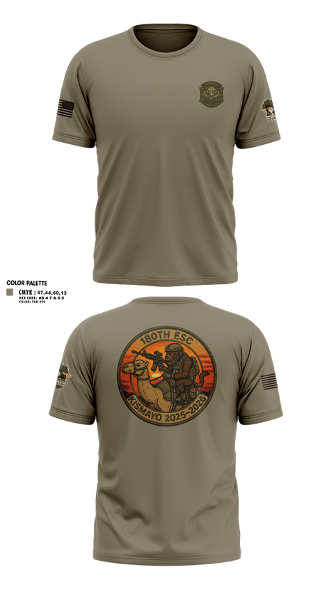 Old School Cotton Feel Shirt, 180th ESC Kismayo, Army, Teamtime, Team time, sublimation, custom sports apparel, team uniforms, spirit wear, spiritwear, sports uniforms, custom shirts, team store, custom team store, fundraiser sports, apparel fundraiser