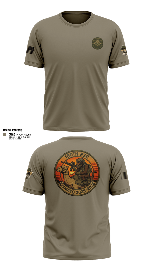 Short Sleeve Performance Shirt, 180th ESC Kismayo, Army, Teamtime, Team time, sublimation, custom sports apparel, team uniforms, spirit wear, spiritwear, sports uniforms, custom shirts, team store, custom team store, fundraiser sports, apparel fundraiser