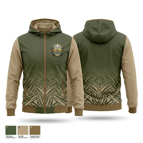 Windbreaker, Airborne Veterans Gold Club, Golf, Teamtime, Team time, sublimation, custom sports apparel, team uniforms, spirit wear, spiritwear, sports uniforms, custom shirts, team store, custom team store, fundraiser sports, apparel fundraiser